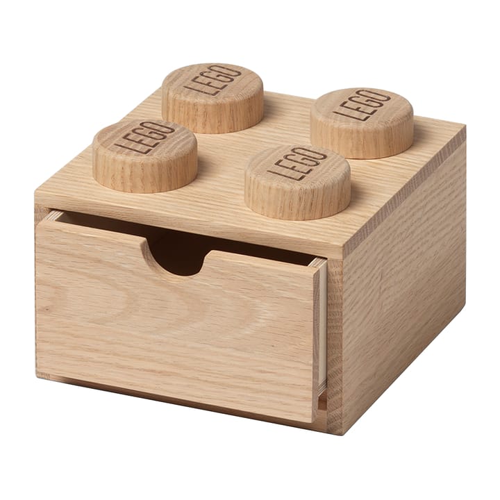 LEGO kirjoituspöytälaatikko 4 puu, Saippuoitu tammi Lego
