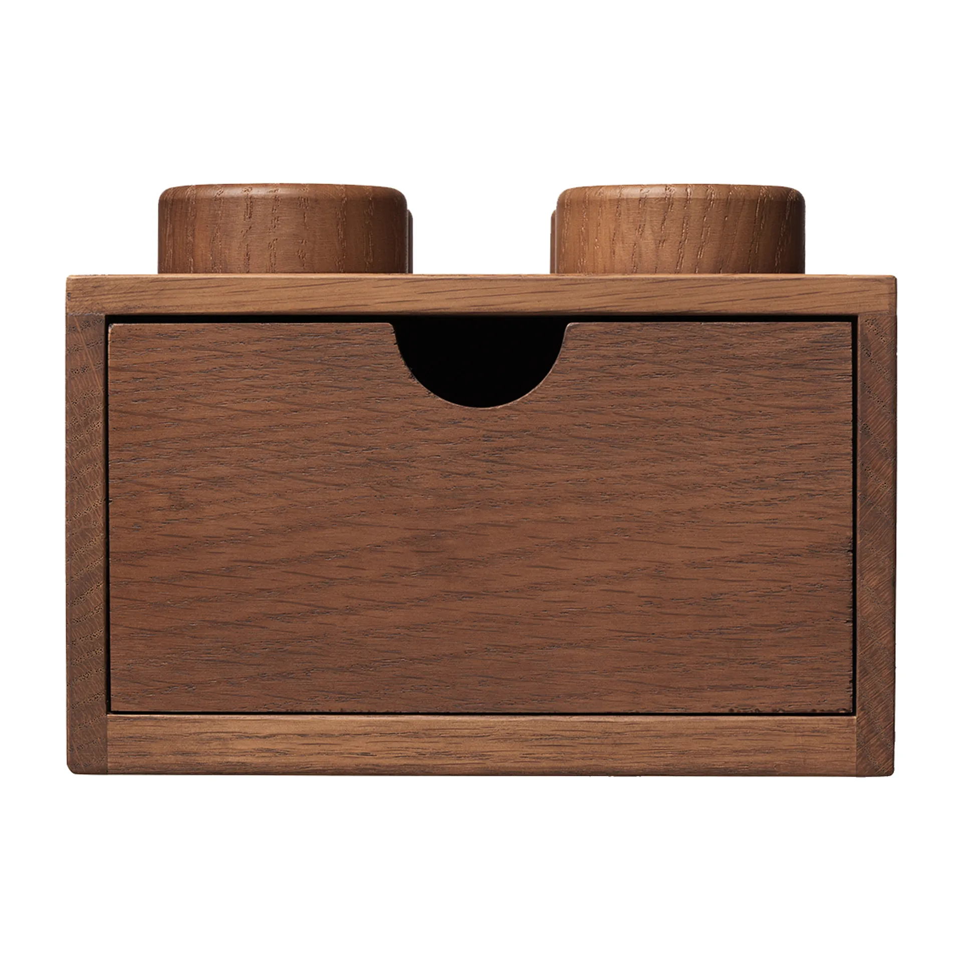 LEGO kirjoituspöytälaatikko 4 puu, Tummapetsattu tammi Lego