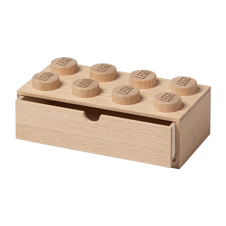 LEGO kirjoituspöytälaatikko 8 puu, Saippuoitu tammi Lego