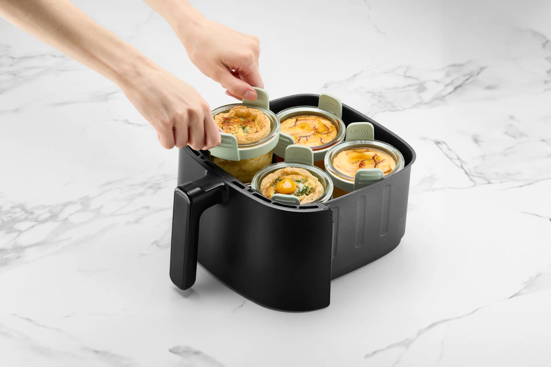 Lékué Air fryer lasikuppi mini 4-pack, Läpinäkyvä Lékué