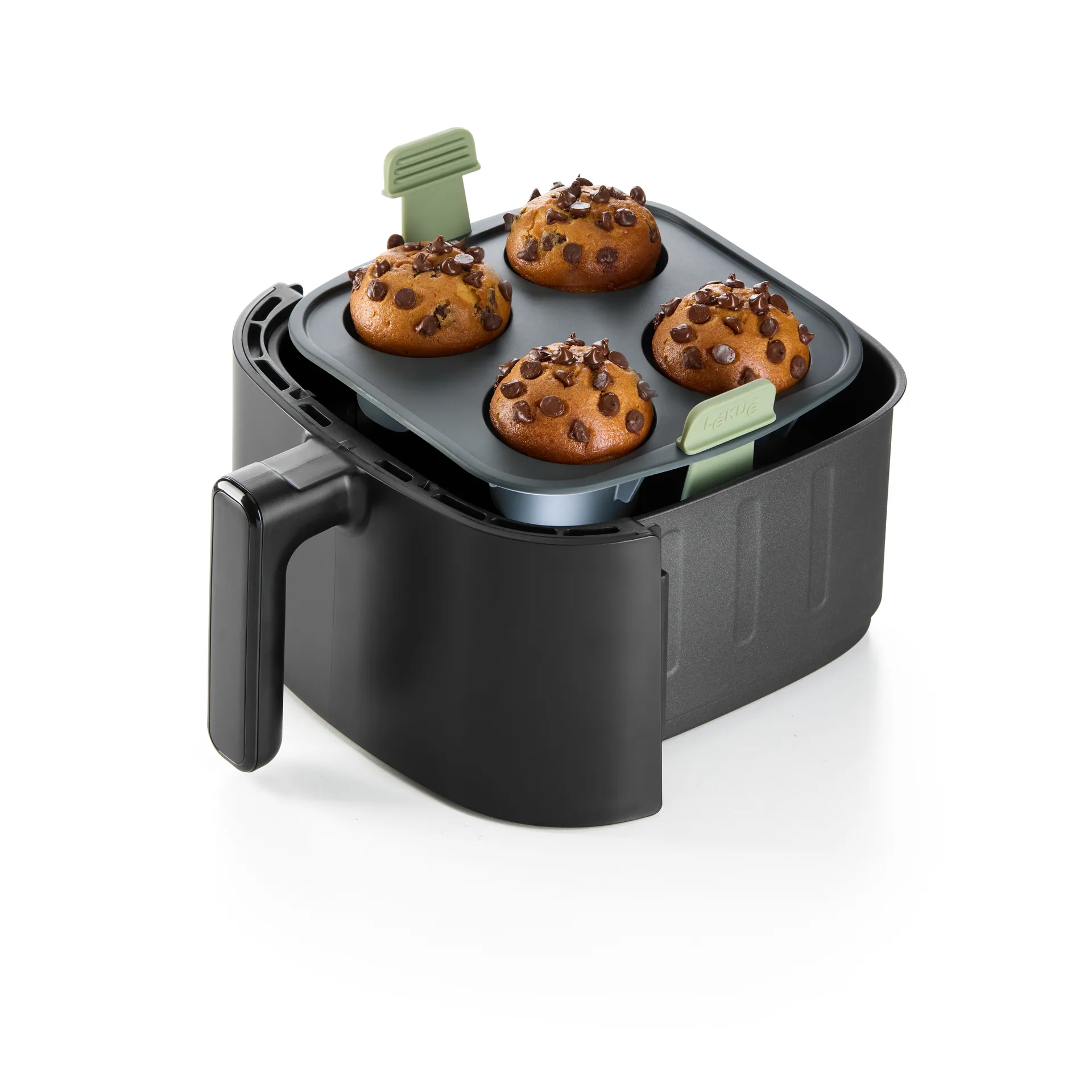 Lékué Air fryer muffinsivuoka 4 kpl, Harmaa Lékué