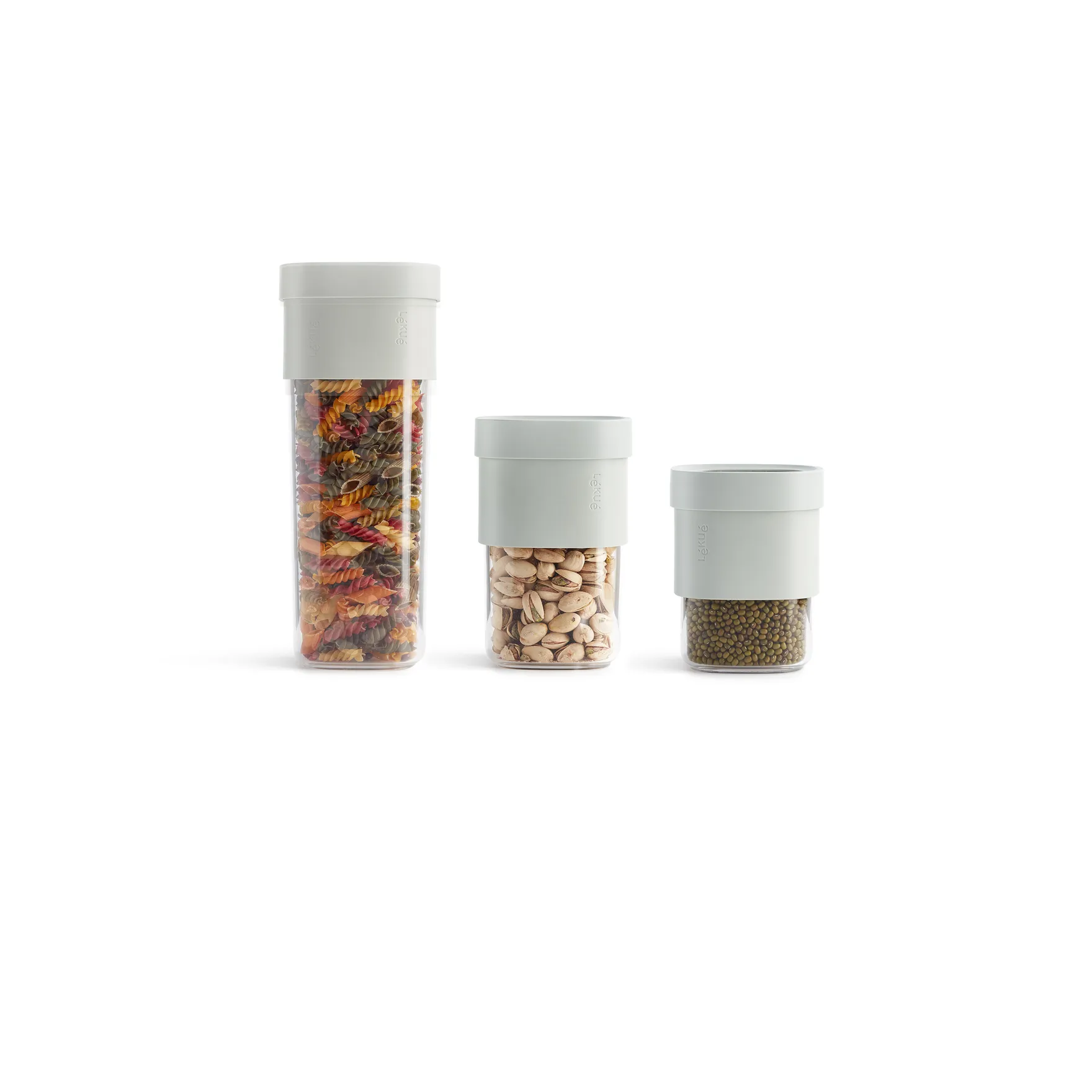 Lékué flip säilytyspurkit, 5 osaa., Vihreä Lékué