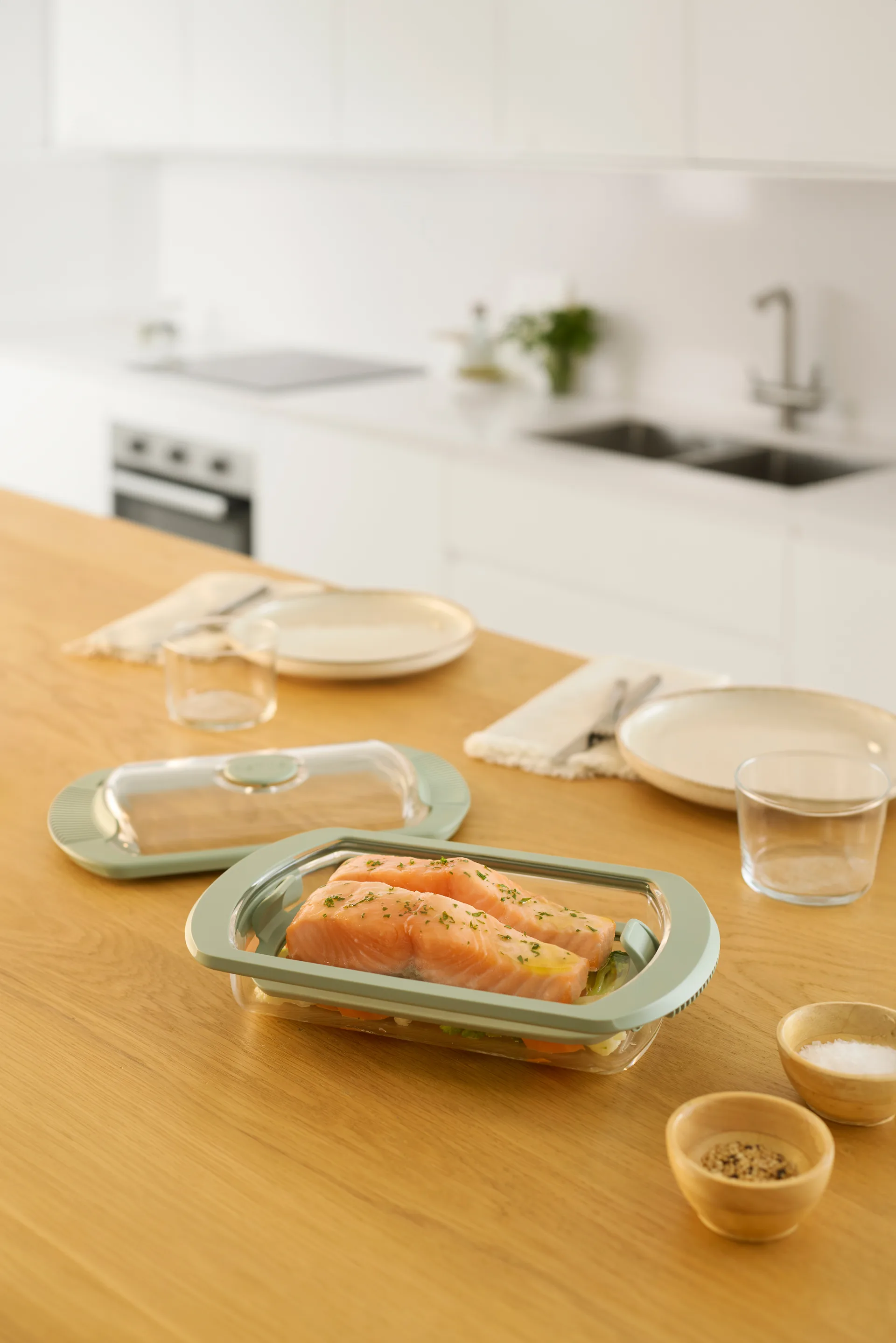 Lékué höyrykeitin, Läpinäkyvä, lasi, 2-pack Lékué