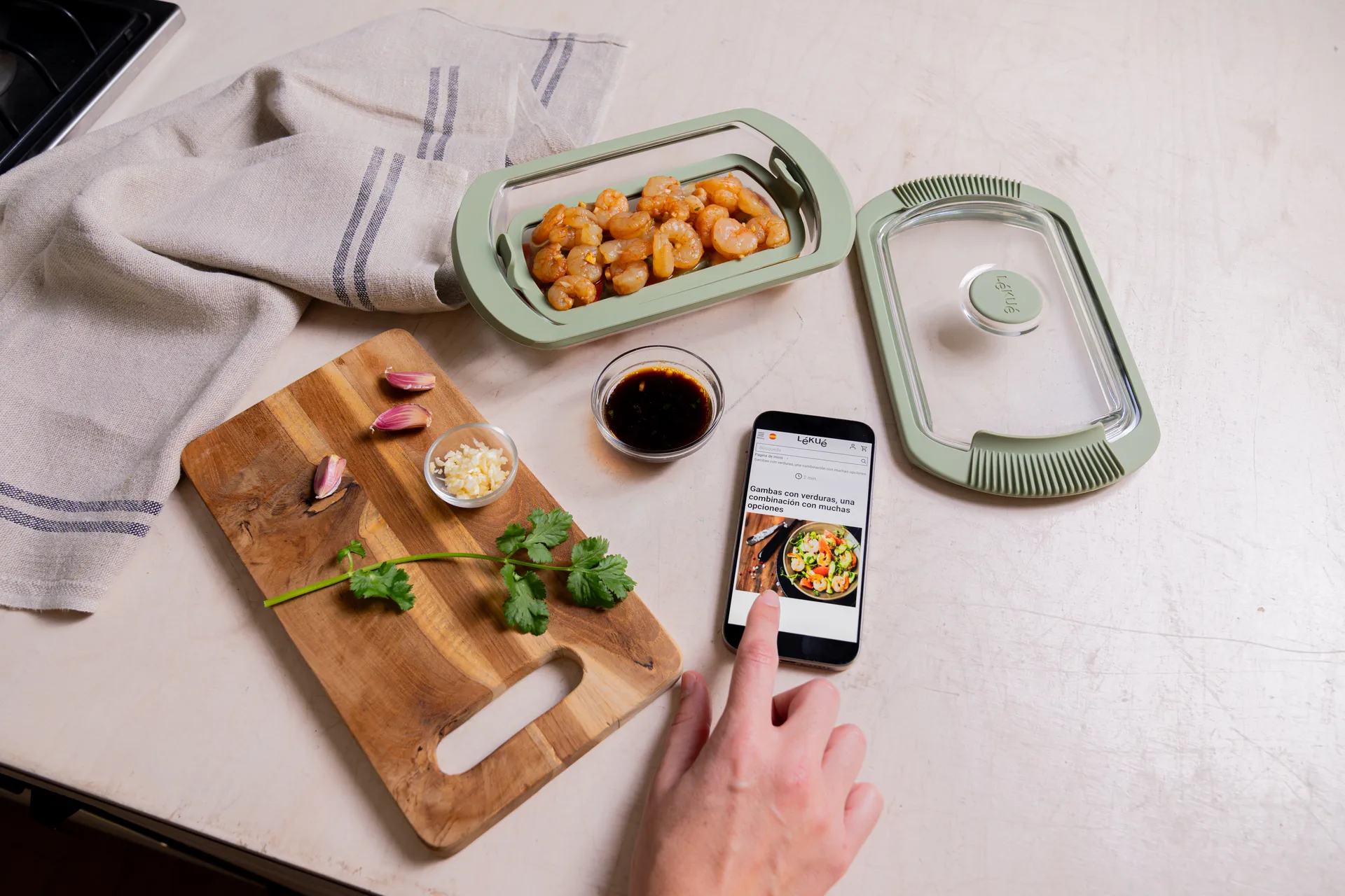 Lékué höyrykeitin, Läpinäkyvä, lasi, 2-pack Lékué