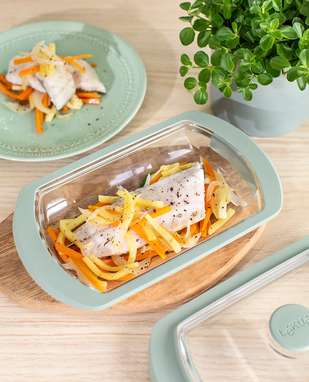 Lékué höyrykeitin, Läpinäkyvä, lasi, 2-pack Lékué