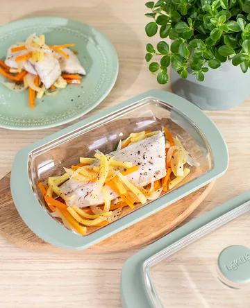 Lékué höyrykeitin - Läpinäkyvä, lasi, 2-pack - Lékué