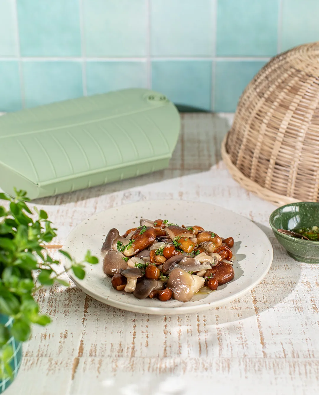 Lékué höyrykeitin, Vihreä, tarjottimella, 4-pack Lékué