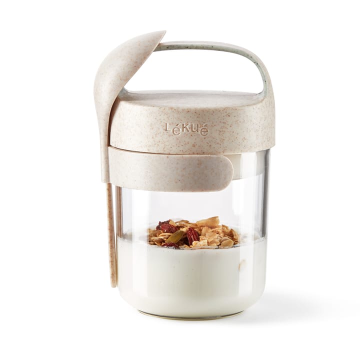 Lékué To Go purkki organic lusikalla beige., 0,4 l Lékué