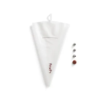 Lékué uudelleenkäytettävä pursotin 3 suutinta - Läpinäkyvä - Lékué