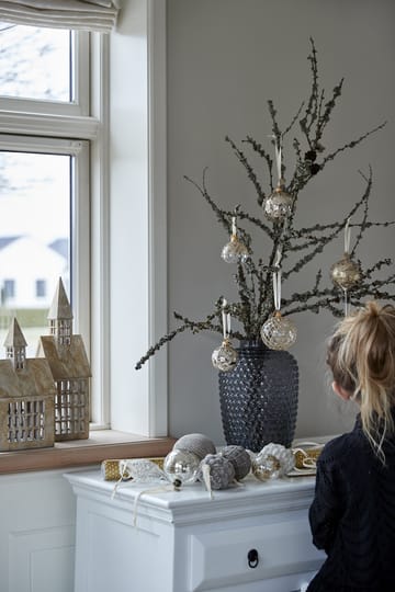 Cadelia joulukoriste lehdillä Ø8 cm - Kirkas-kulta - Lene Bjerre