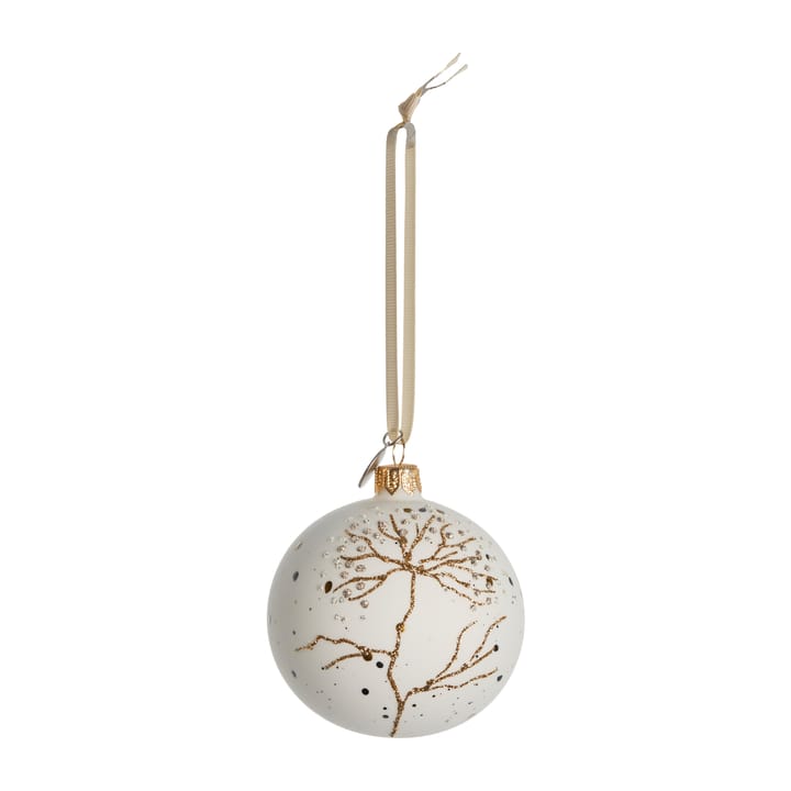 Cadelia joulupallo puu Ø8 cm, white-light gold Lene Bjerre