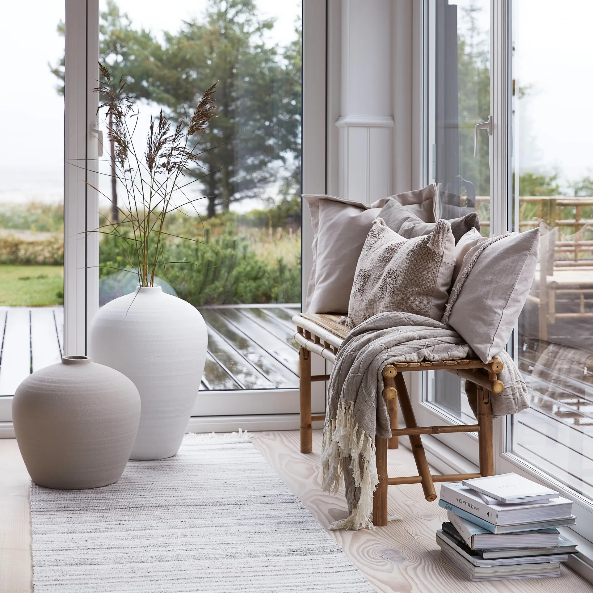 Catia maljakko 38 cm, Hopenharmaa Lene Bjerre