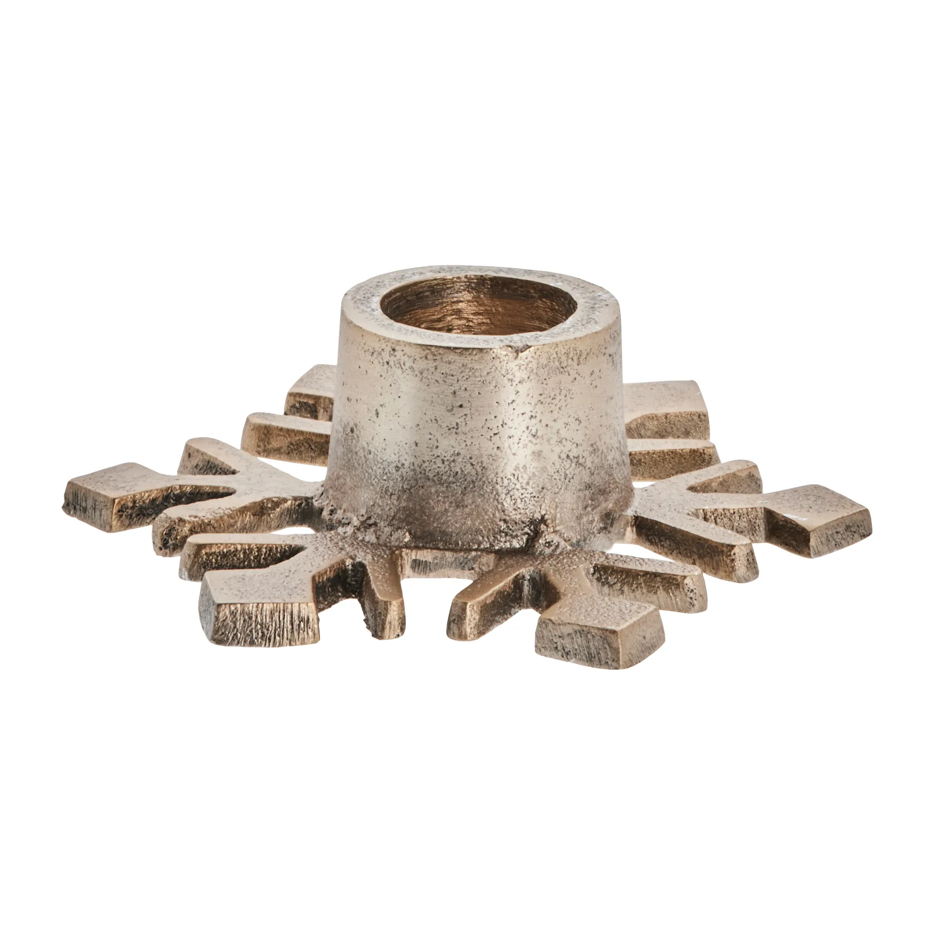 Caville kynttilänjalka lumihiutale 9,5 cm, light gold Lene Bjerre