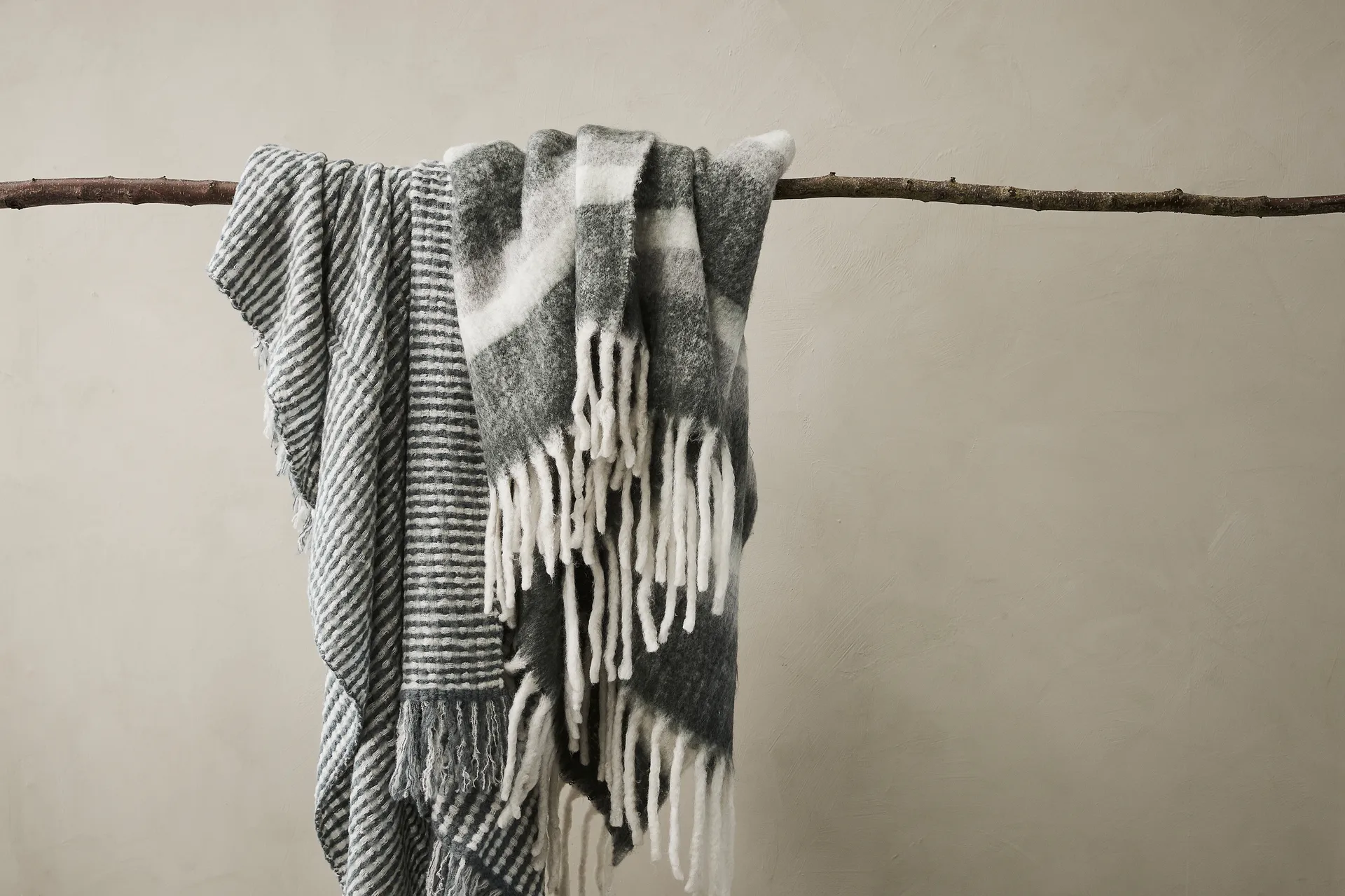 Friola huopa 170x130 cm, Grey-off white Lene Bjerre