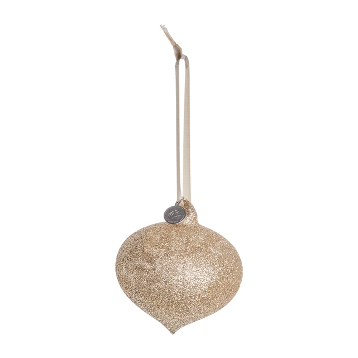 Glitter joulukoriste Ø10 cm - light gold - Lene Bjerre