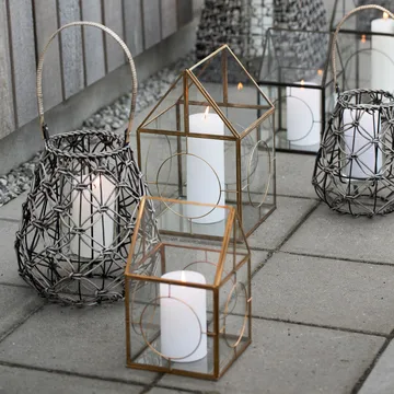 Lene Bjerre Rustic -kynttilä - valkoinen 12.5 cm - Lene Bjerre