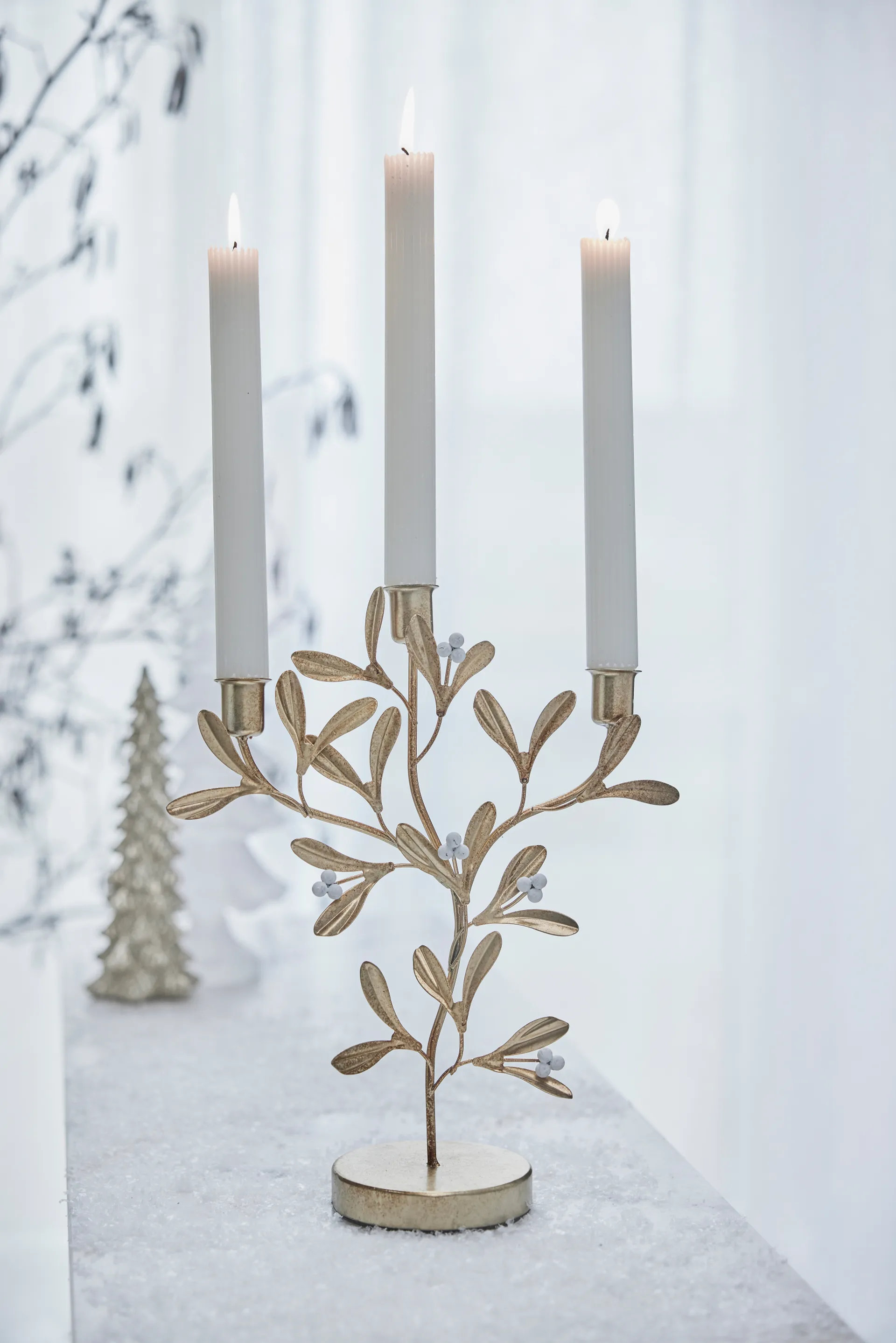 Missia kynttilänjalka 34 cm, Light gold Lene Bjerre