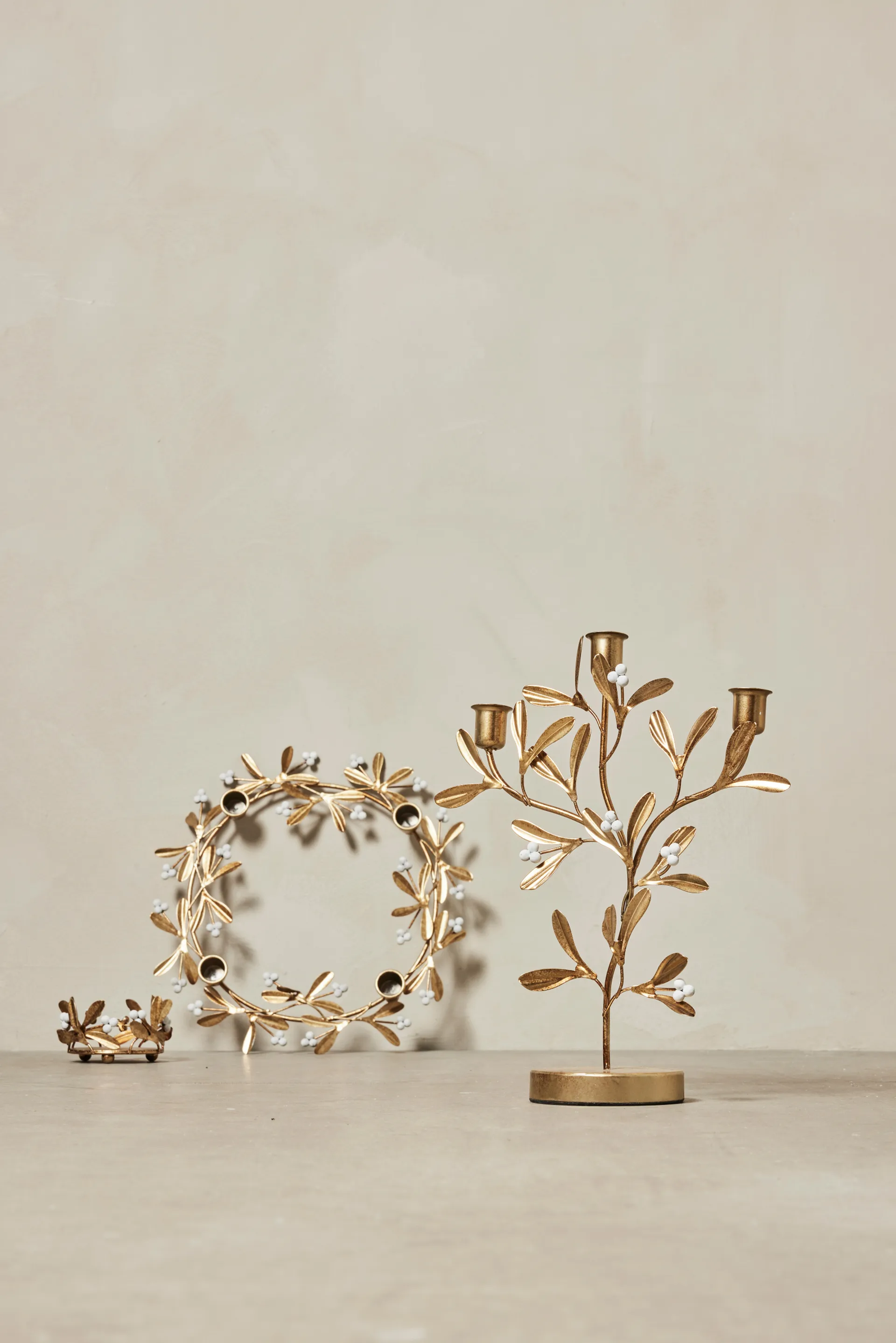 Missia kynttilänjalka 34 cm, Light gold Lene Bjerre