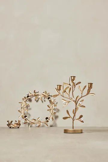 Missia kynttilänjalka 34 cm - Light gold - Lene Bjerre