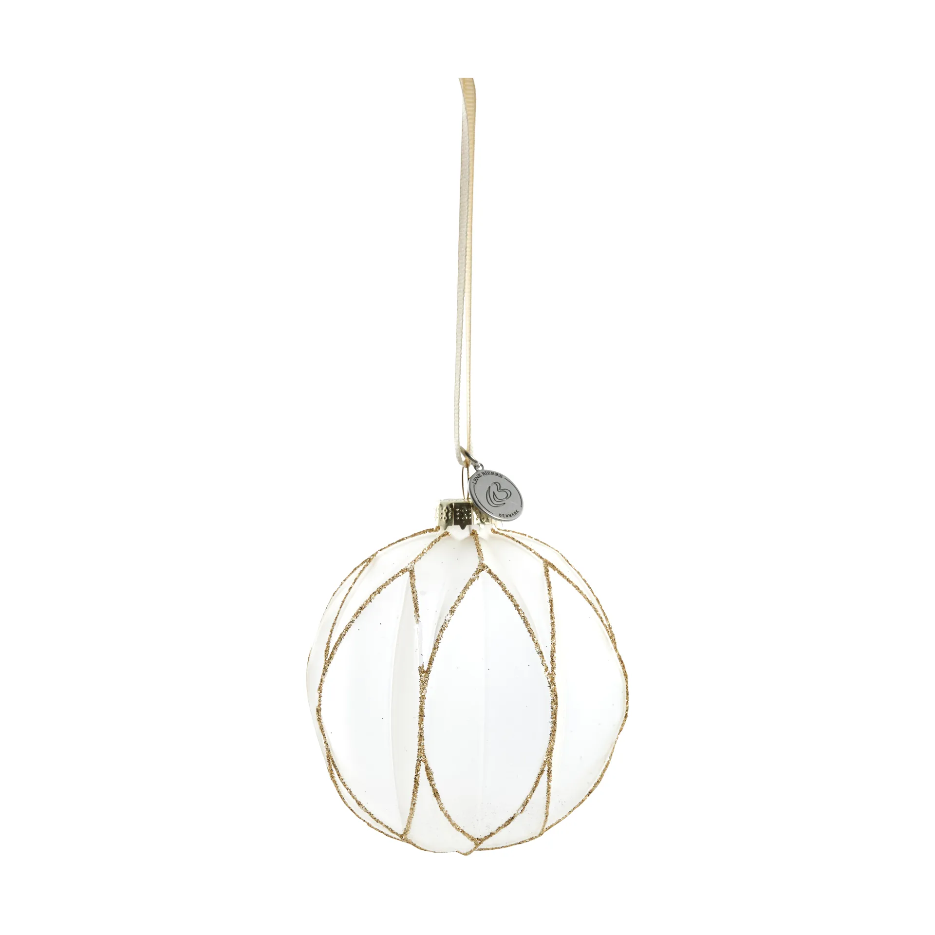 Navina joulukuusenpallo Ø 8 cm, White-Light gold Lene Bjerre