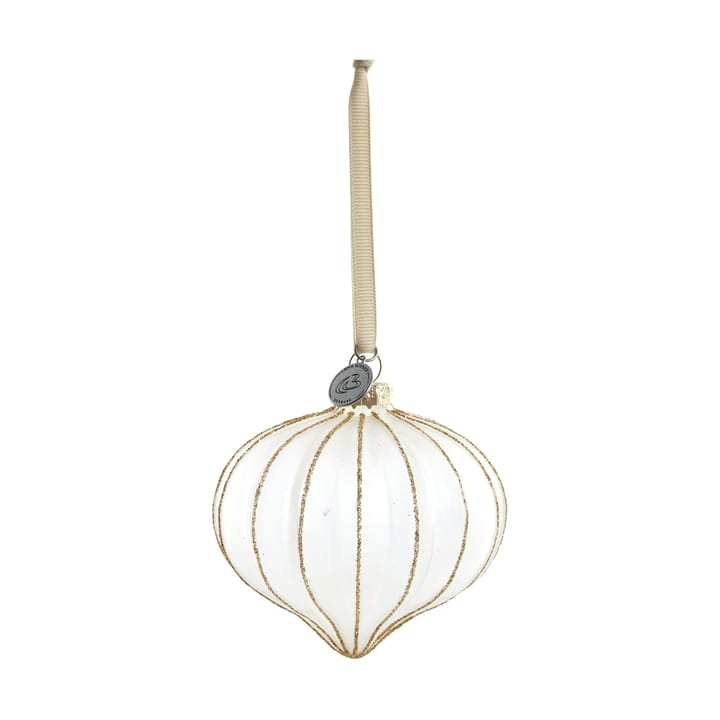 Navina joulukuusenpallo 8 cm - White-Light gold - Lene Bjerre