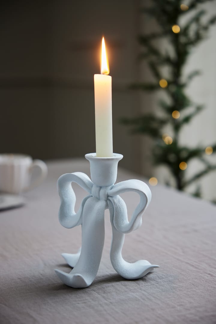 Serafina bow kynttilänjalka 19,7 cm, Valkoinen Lene Bjerre