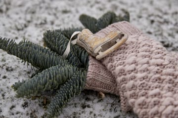 Serafina joulukoriste luistimet 8 cm - Antiikkikulta - Lene Bjerre