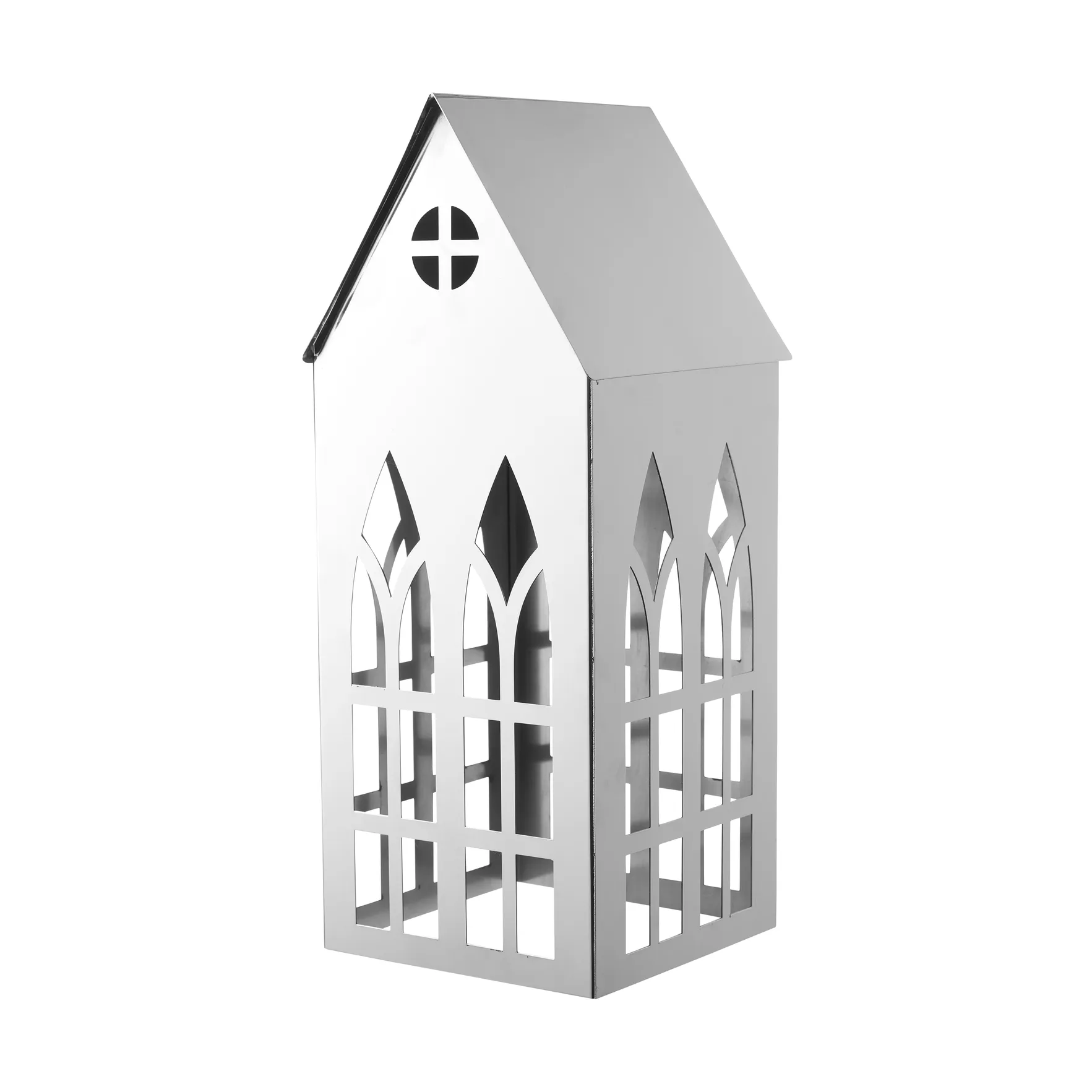 Sigrine house kynttilälyhty, Hopeanvärinen, 14x14xK33 cm Lene Bjerre