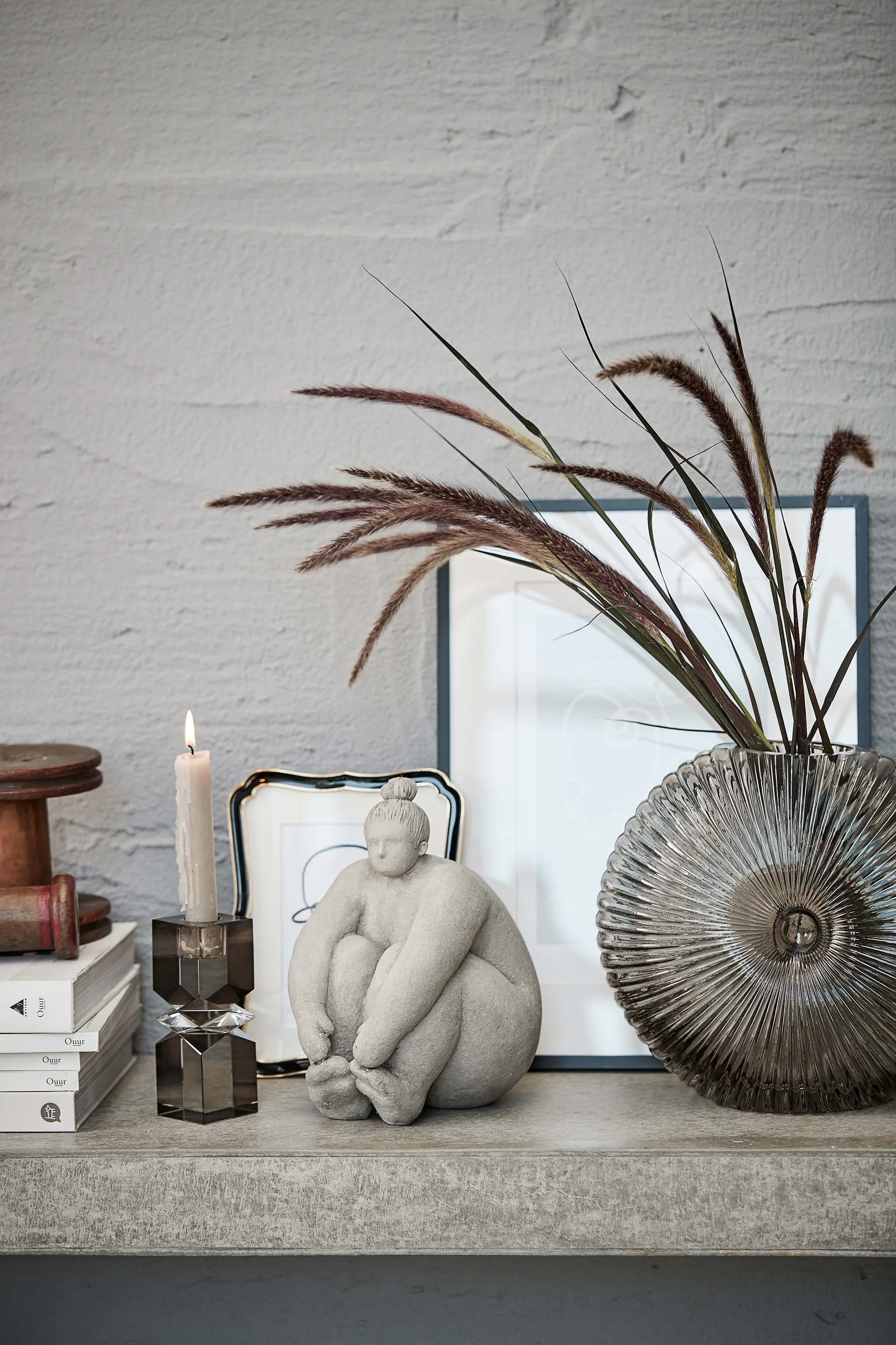 Silma kynttilänjalka dark grey, 13,5 cm Lene Bjerre