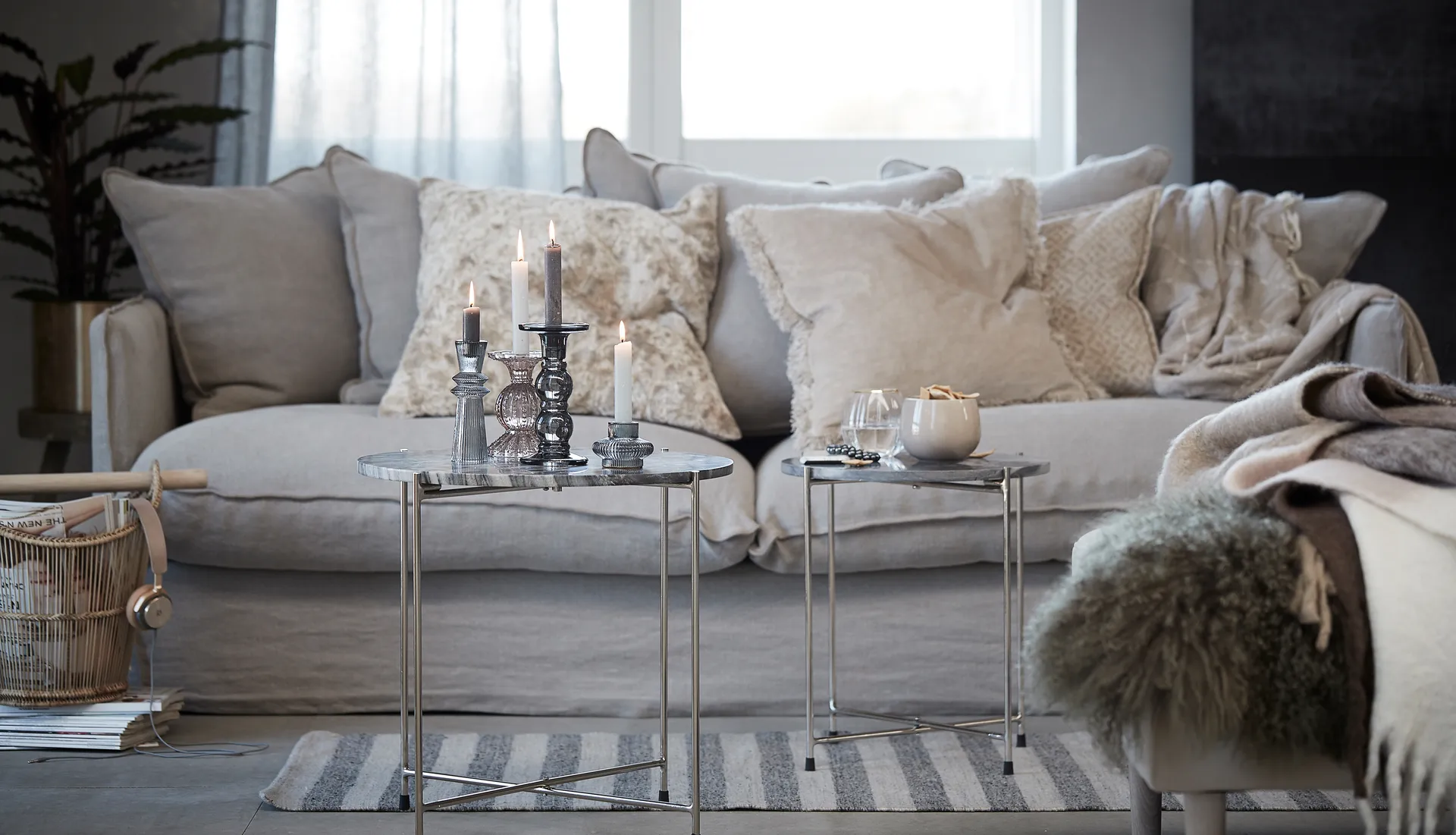 Sivelle kynttilänjalka 18,5 cm, Dark grey Lene Bjerre