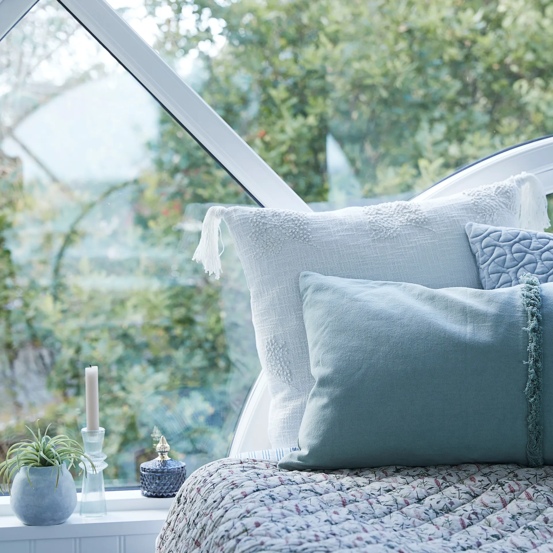 Sivia kynttilänjalka 15,5 cm, Iceberg green Lene Bjerre