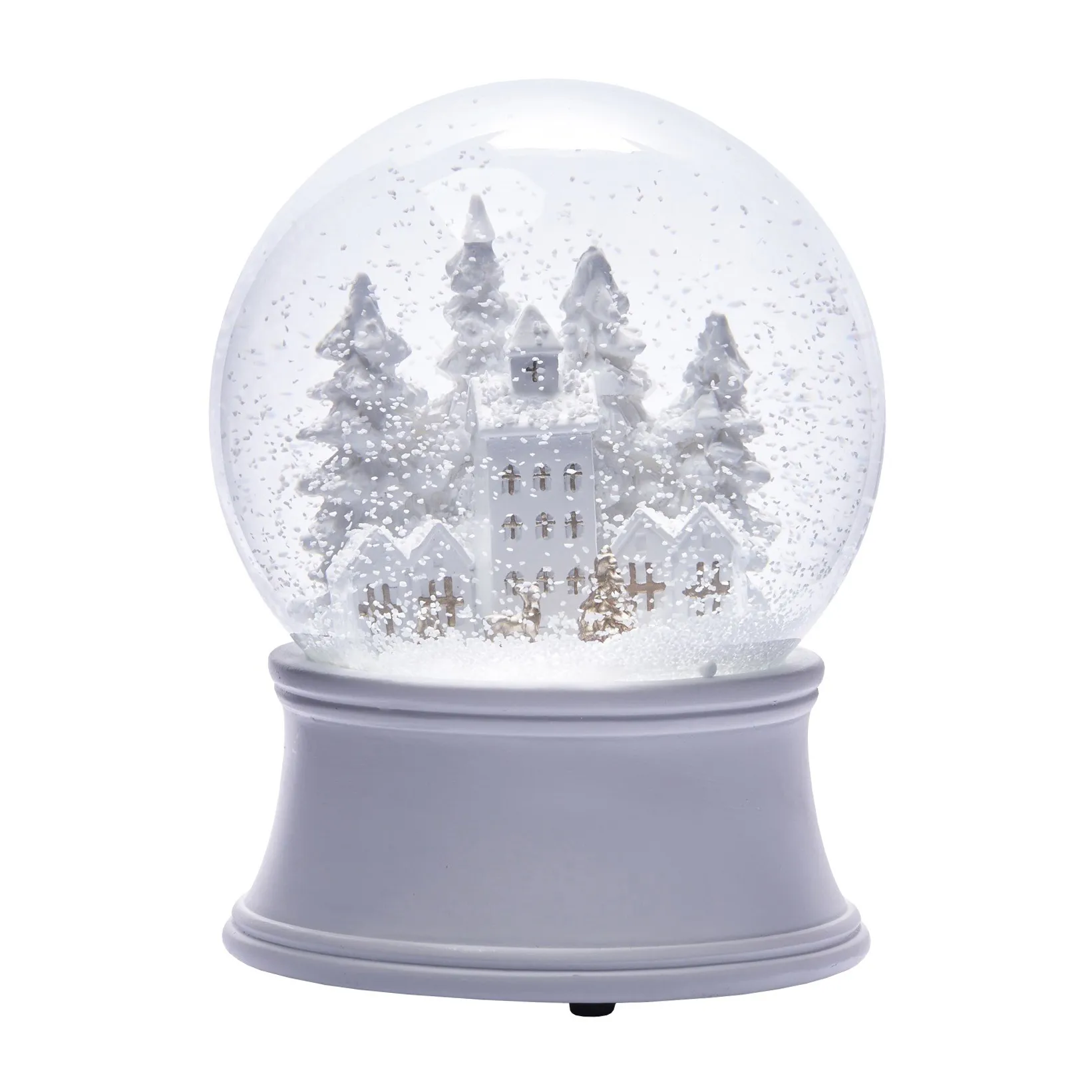 Snovia pyrypallo talvikaupunki 15 cm, Valkoinen-kirkas Lene Bjerre
