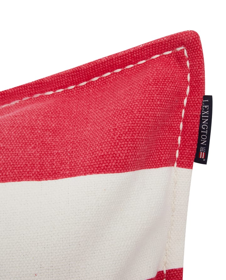 Block Stripe Printed -tyynynpäällinen 50 x 50 cm - Vaaleanpunainen-valkoinen - Lexington