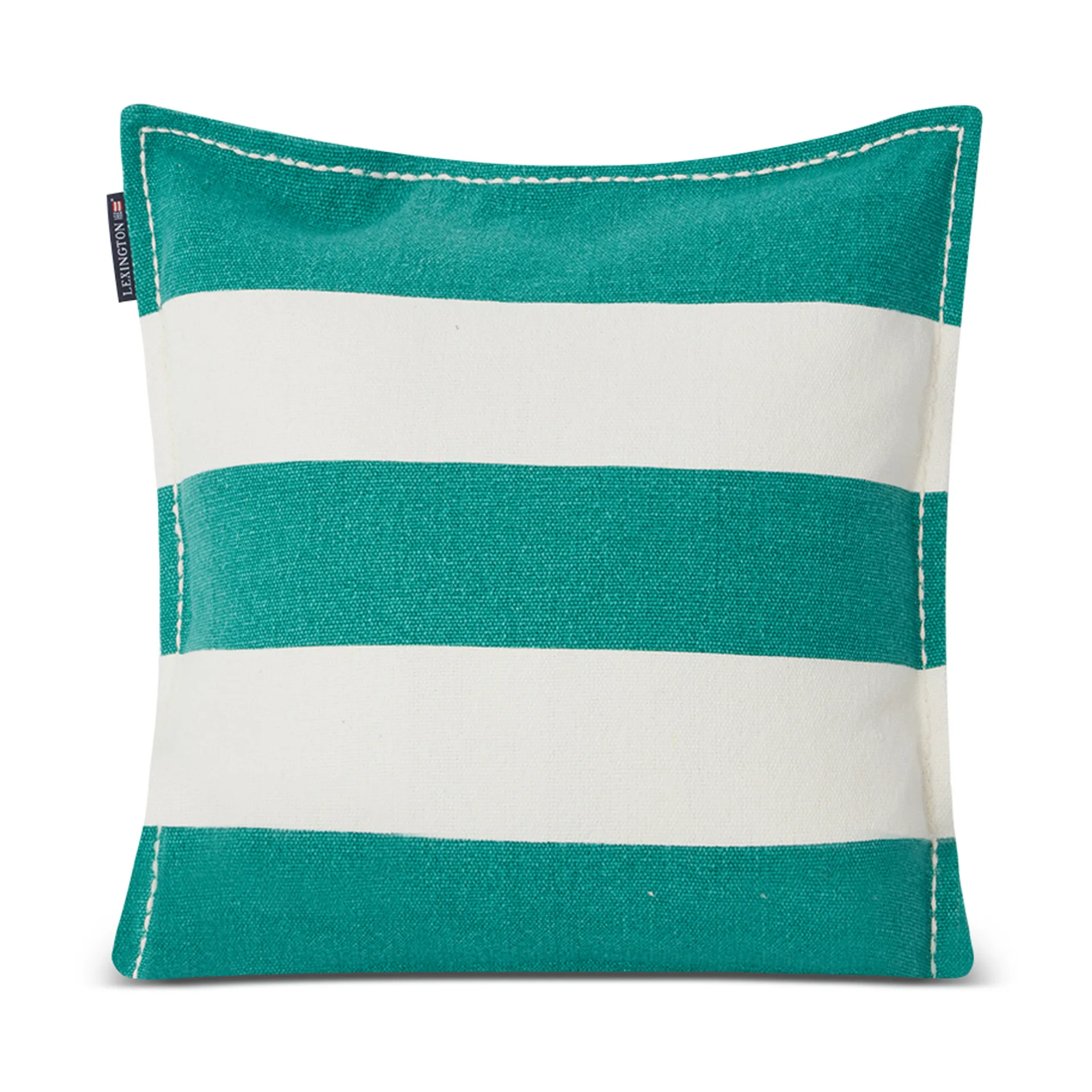 Block Stripe Printed -tyynynpäällinen 50 x 50 cm, Vihreä-valkoinen Lexington