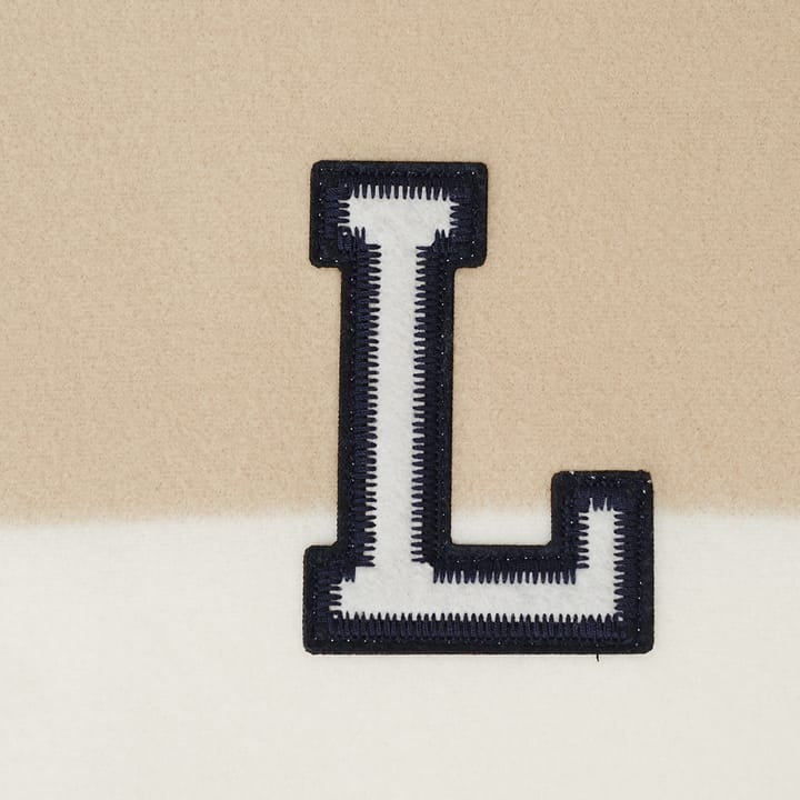 Block Striped Recycled Fleece -viltti 130 x 170 cm - Beige-white - Lexington