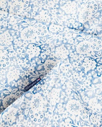 Blue Floral Printed Cotton Sateen vuodevaatesetti - 50x60 cm, 220x220 cm - Lexington