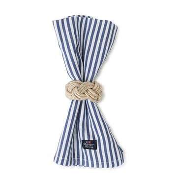 Braided Cotton/Jute -servettirengas - Beige-white - Lexington