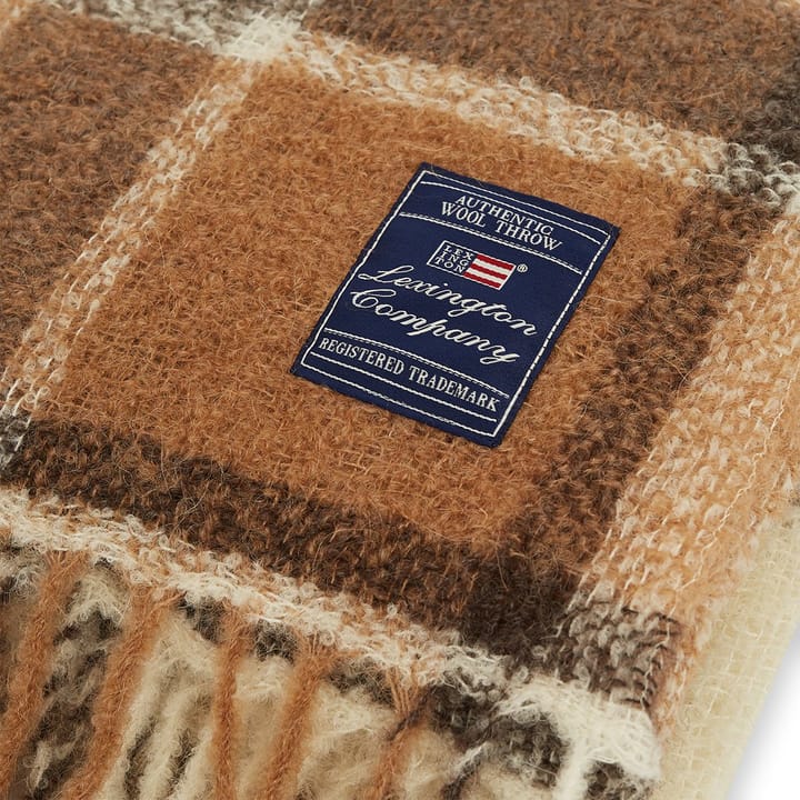 Checked Bouclé Wool Mix -huopa 130x170 cm - Valkoinen-beige - Lexington