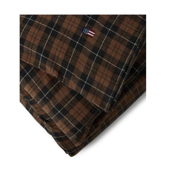 Checked Cotton Flannel pussilakana 150x210 cm - Brown-dark gray - Lexington