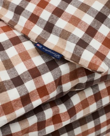 Checked Cotton Flannel pussilakana 150x210 cm - Rust brown-white - Lexington