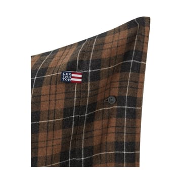 Checked Cotton Flannel -tyynyliina 50x60 cm - Brown-dark gray - Lexington