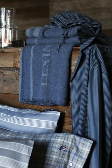 Checked Cotton Flannel -tyynyliina 50x60 cm - Gray-blue - Lexington