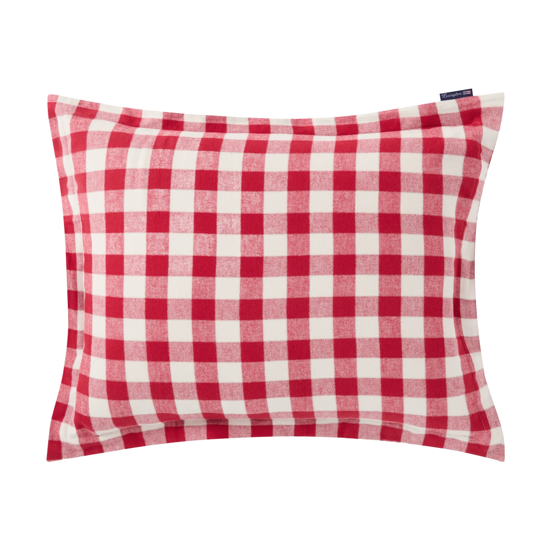 Checked Cotton Flannel -tyynyliina 50x60 cm, Red–light beige Lexington