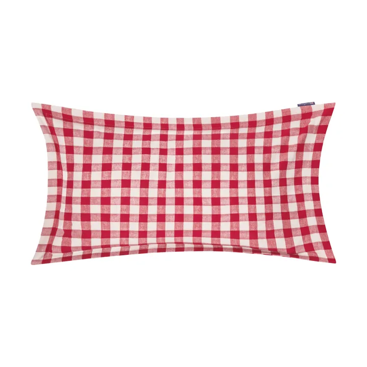 Checked Cotton Flannel tyynyliina 50x90 cm - Red–light beige - Lexington