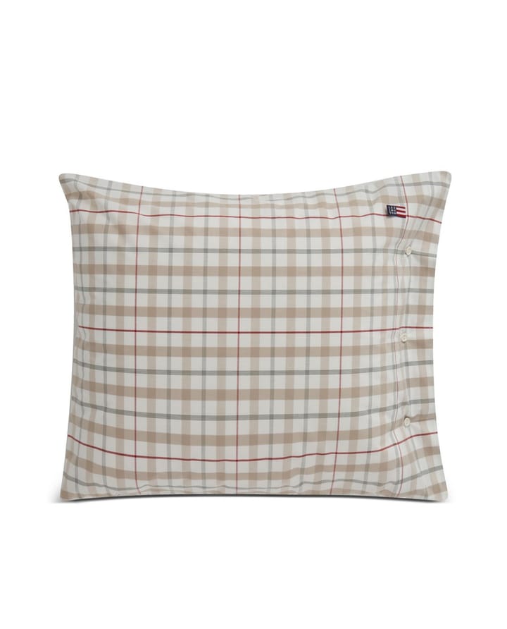 Checked Cotton puuvillapussilakana Poplin 50x60 cm - Valkea - Lexington