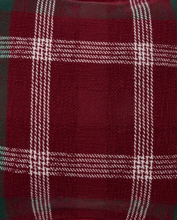 Checked kierrätetty puuvilla tyynynpä�ällinen 50x50 cm - Punainen vihreä valkoinen - Lexington