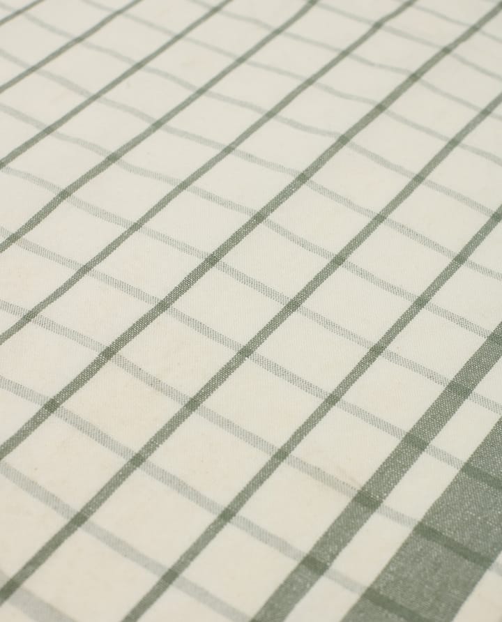 Checked Linen Cotton -keittiöpyyhe 50x70 cm - White-green - Lexington