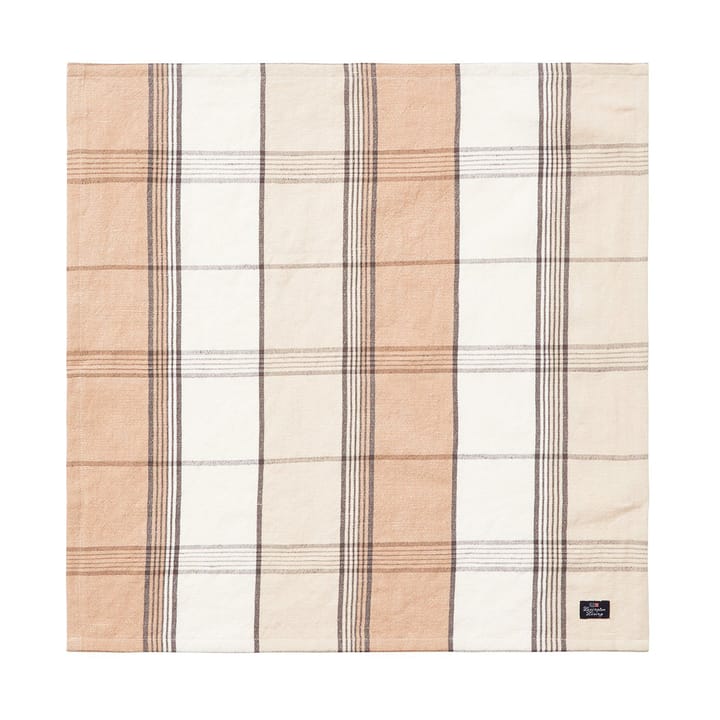 Checked Linen/Cotton kangasservetti 50x50 cm - Beige - Lexington