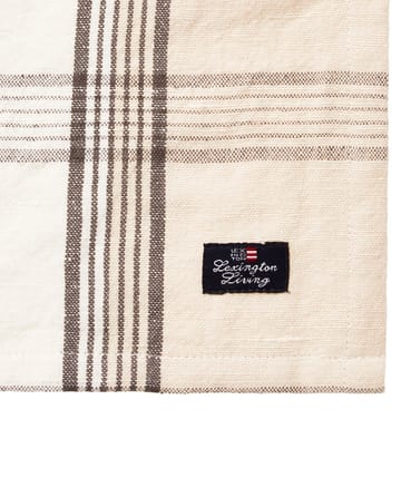 Checked Linen/Cotton kangasservetti 50x50 cm - Beige - Lexington