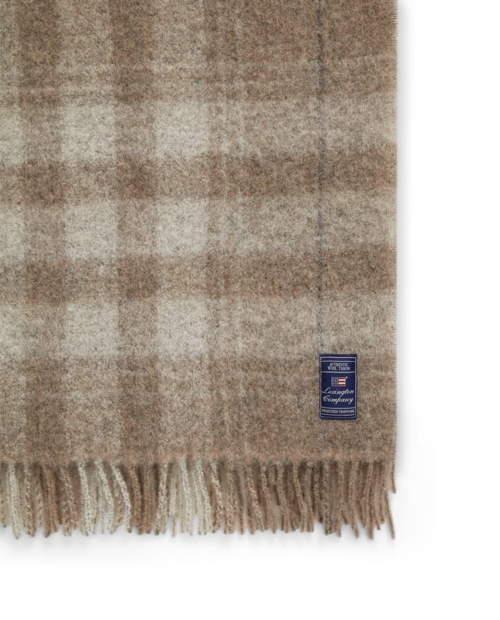 Checked Mohair Mix -viltti 130 x 170 cm, Beige-white-gray Lexington